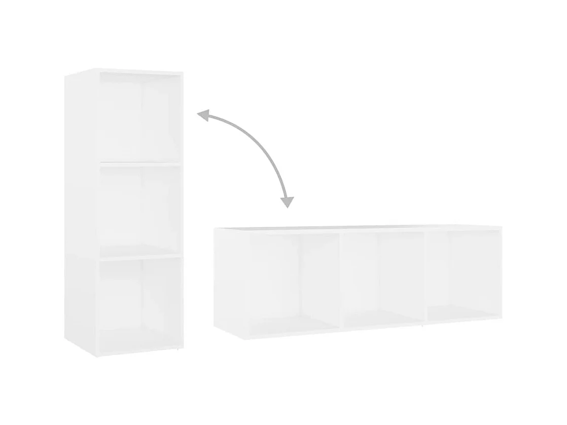 Cape Coral  3-delige Tv-meubelset bewerkt hout wit