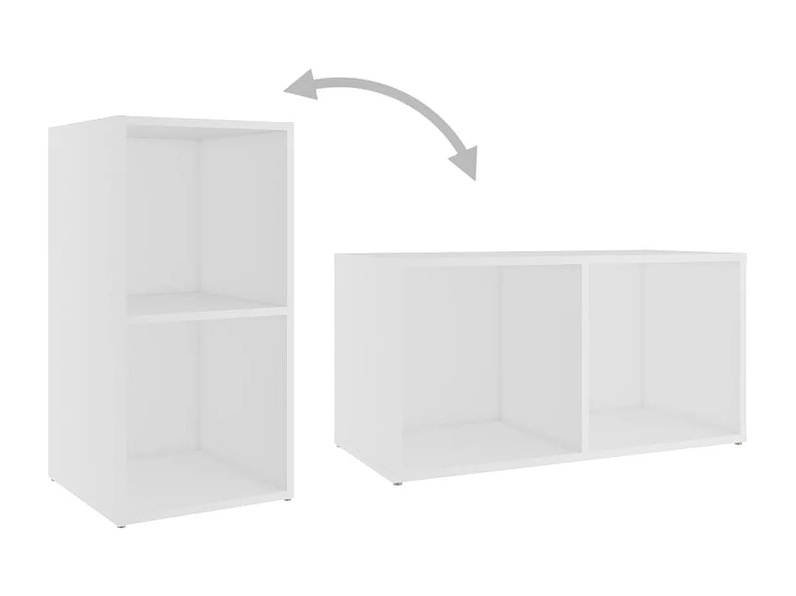 Cape Coral  Ensemble de meubles TV 3 pcs Blanc Bois d'ingénierie