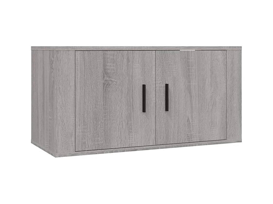 Adam  Ensemble de meubles TV 2 pcs Sonoma gris Bois d'ingénierie