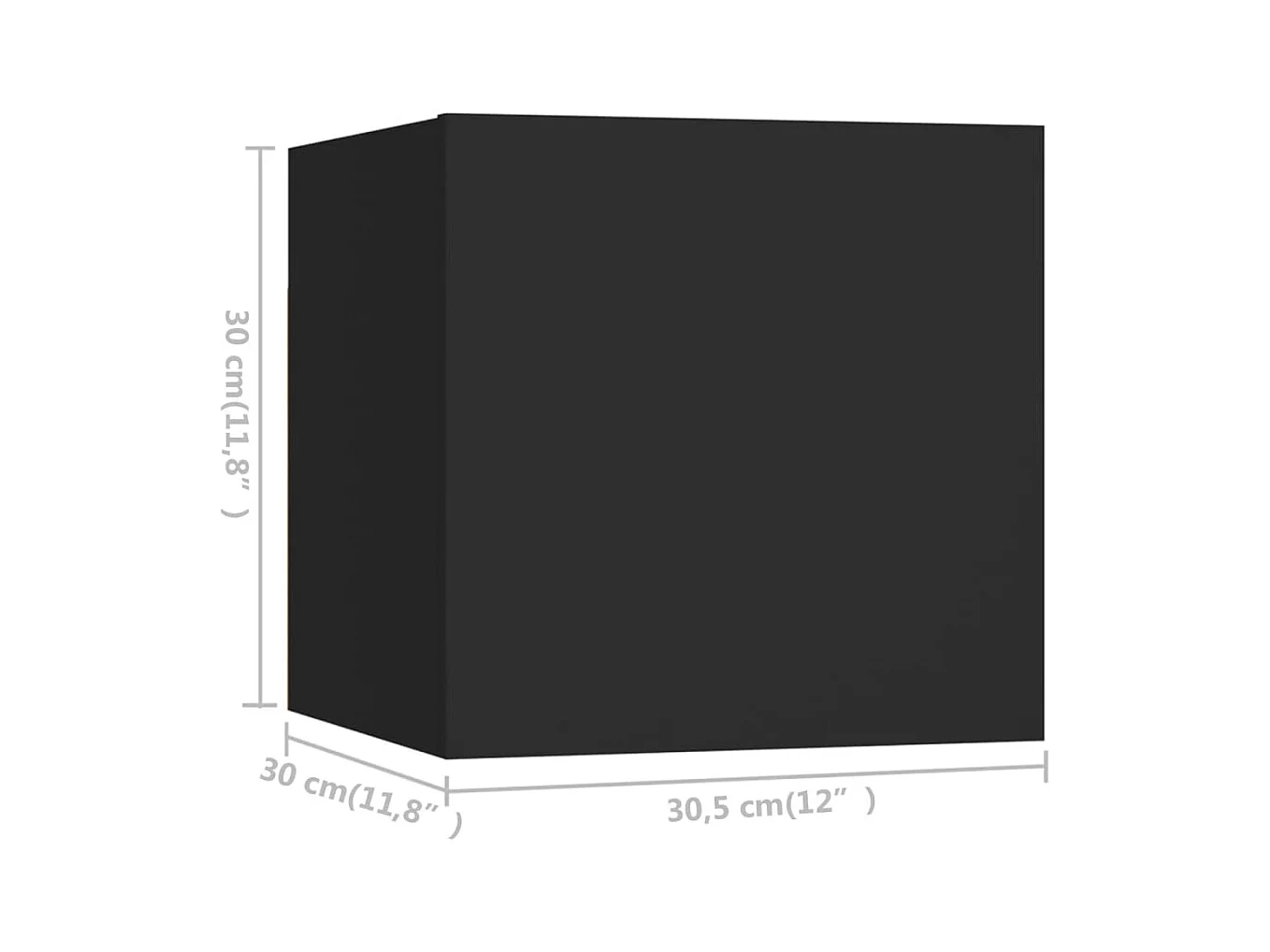 Ferenc  Ensemble de meuble TV 6 pcs Noir Bois d'ingénierie