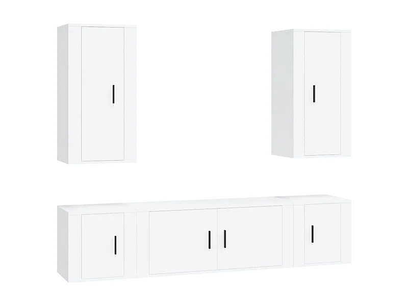 Erp  Ensemble de meubles TV 5 pcs Blanc Bois d'ingénierie