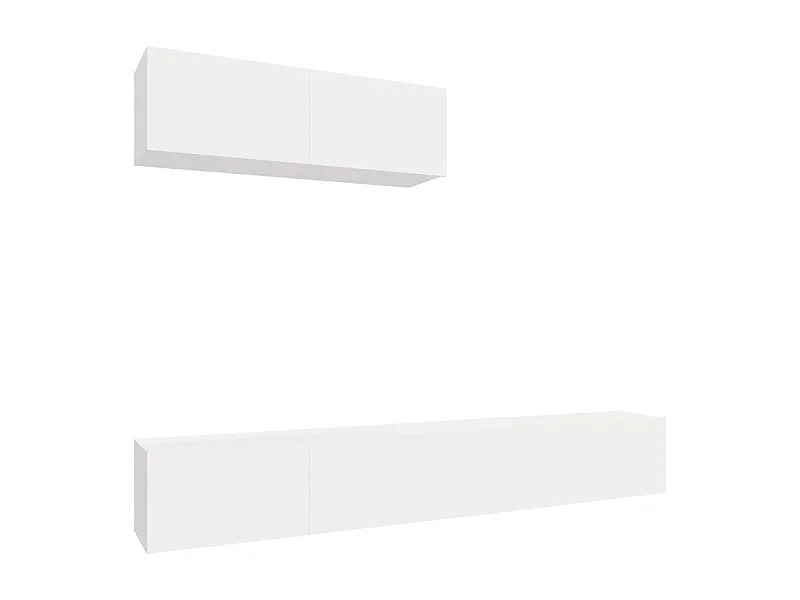Batesburg-Leesville  Ensemble de meubles TV 3 pcs Blanc Bois d'ingénierie