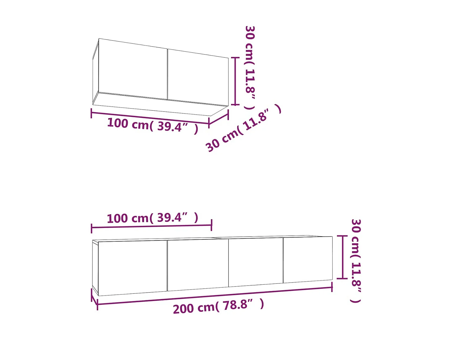 Batesburg-Leesville  Ensemble de meubles TV 3 pcs Blanc Bois d'ingénierie