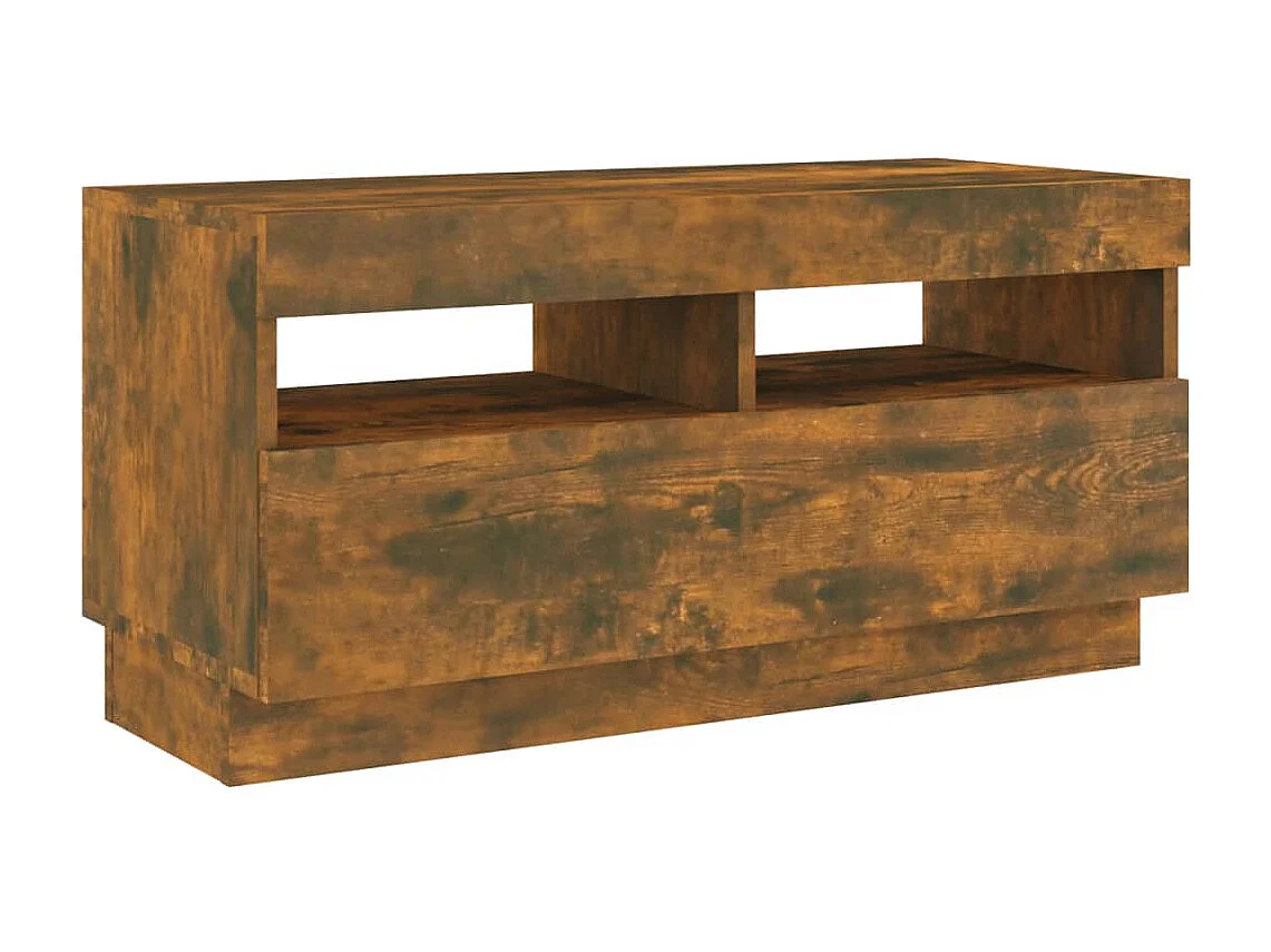 Bayside  Ensemble de meubles TV avec lumières LED 3 pcs Chêne fumé