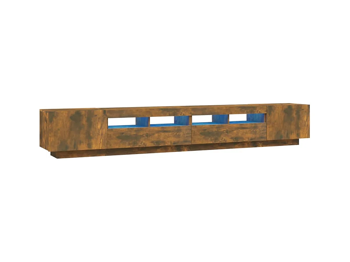 Bayside  Ensemble de meubles TV avec lumières LED 3 pcs Chêne fumé