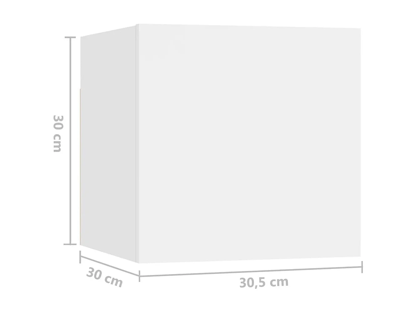 Hector  Set de mueble para TV de 8 piezas madera de ingeniería blanco