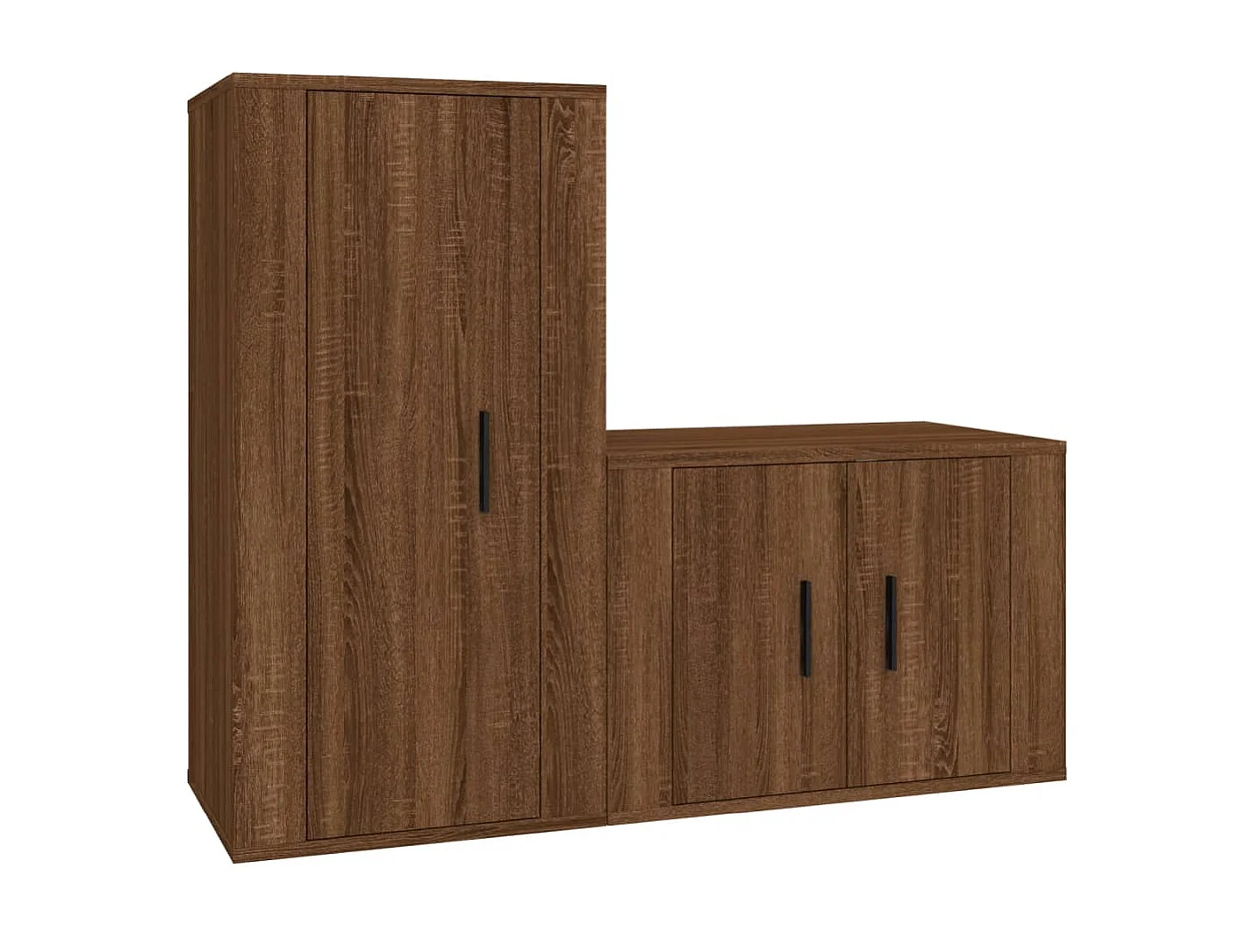 Ilke  Ensemble de meubles TV 2 pcs Chêne marron Bois d'ingénierie