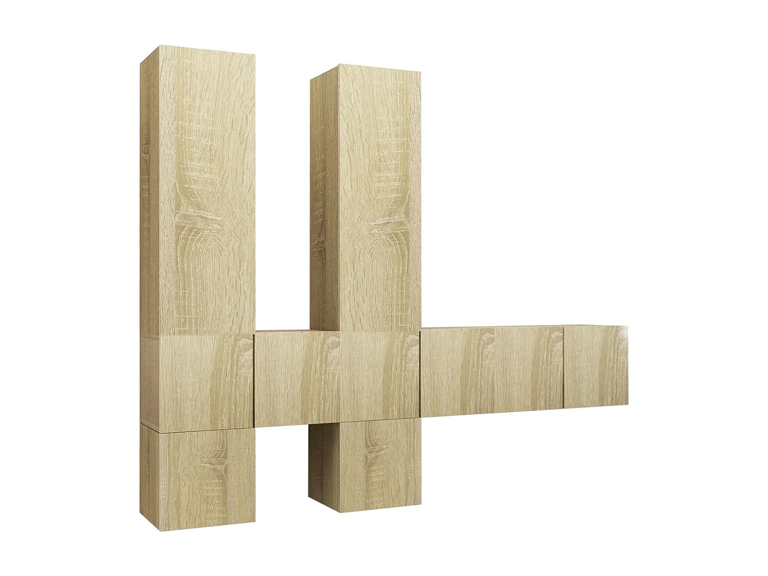 Edoardo  Ensemble de meubles TV 7 pcs Chêne sonoma Bois d'ingénierie