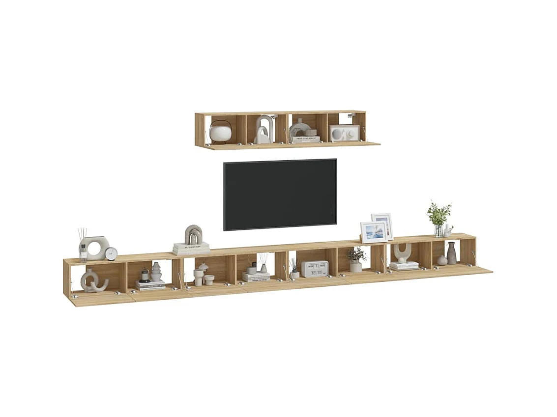 Juliette  Ensemble de meubles TV 6 pcs Chêne sonoma Bois d'ingénierie