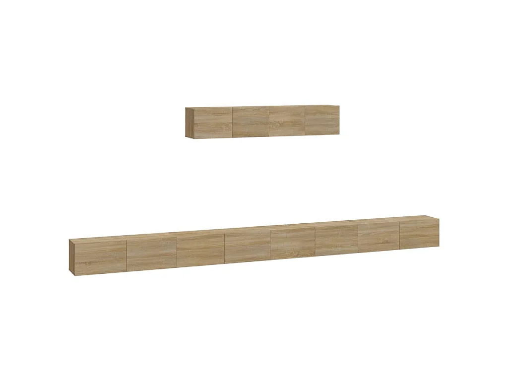 Juliette  Set de muebles para TV 6 pzas madera contrachapada roble sonoma