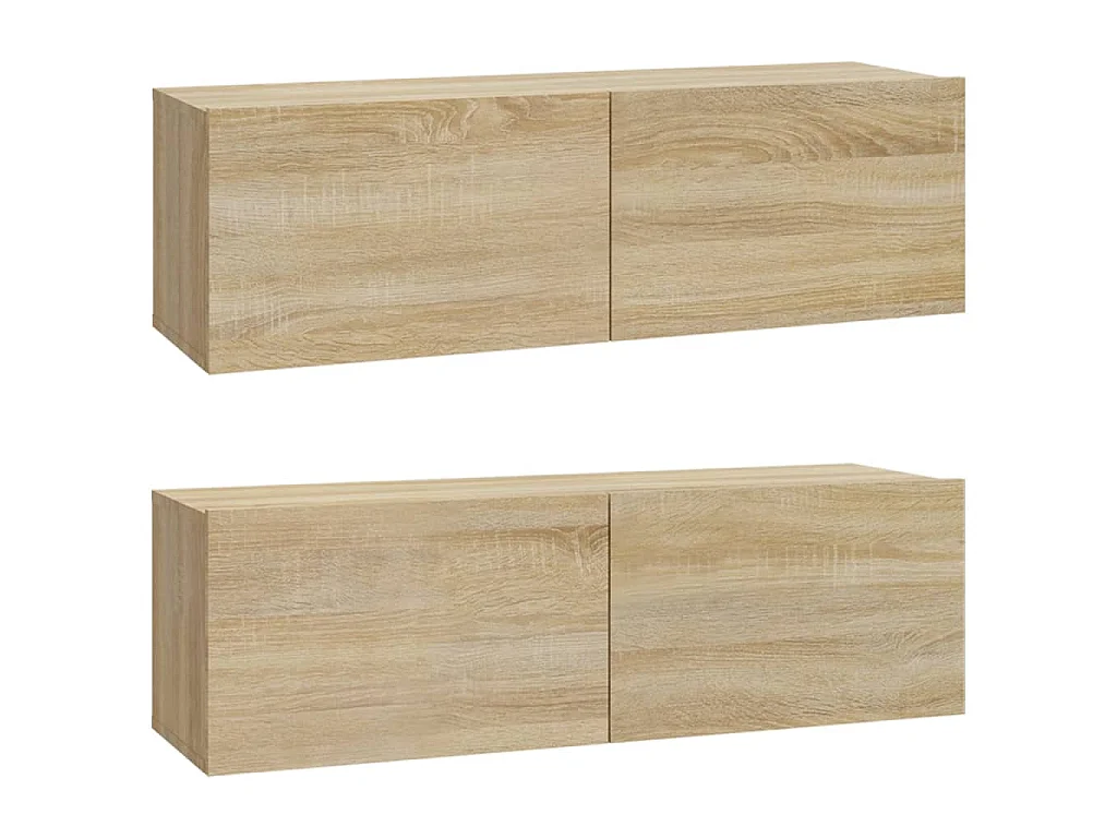 Juliette  Set de muebles para TV 6 pzas madera contrachapada roble sonoma