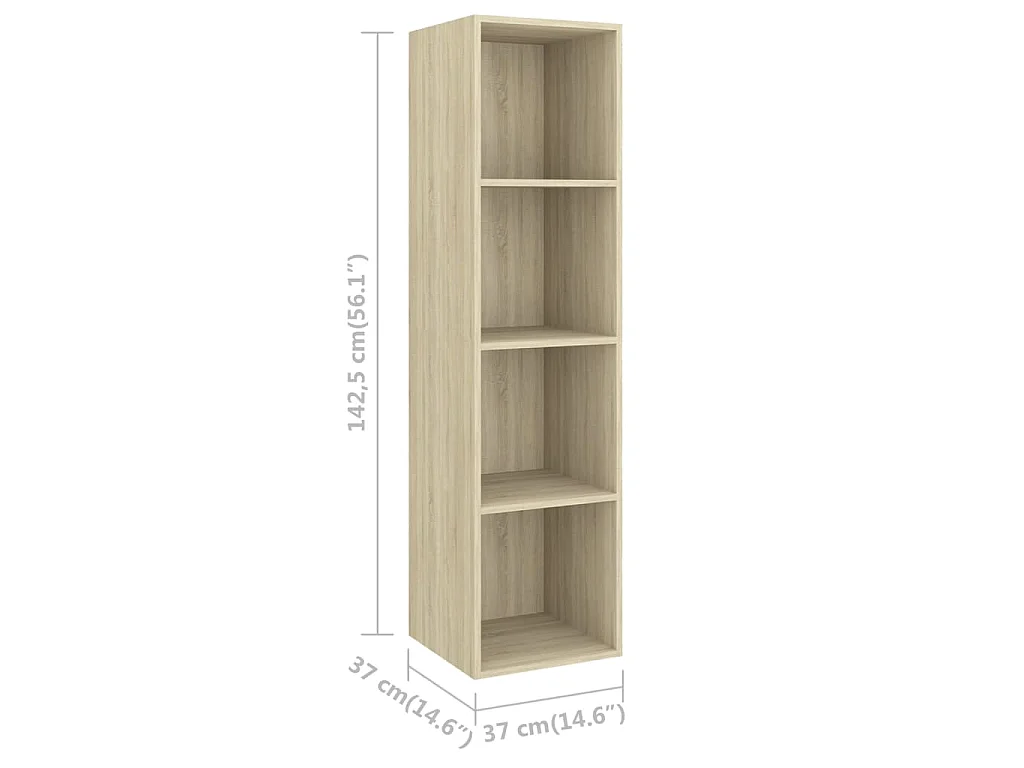 Grete Marie  Meubles TV muraux 4 pcs Chêne sonoma Bois d'ingénierie