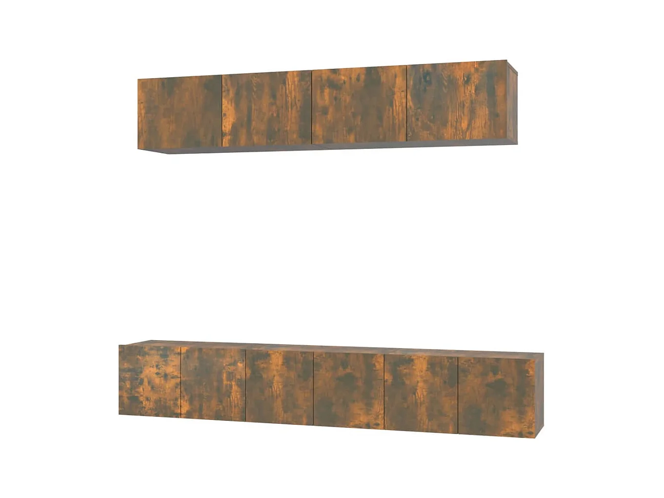 Henriëtte  Set de muebles de TV 5 pzas madera contrachapada roble ahumado