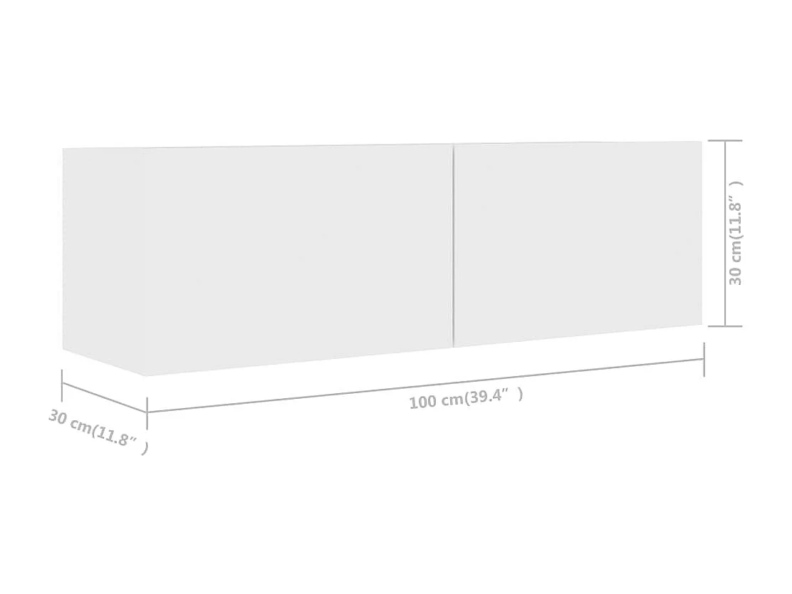 Ferenc  Ensemble de meubles TV 6 pcs Blanc Bois d'ingénierie