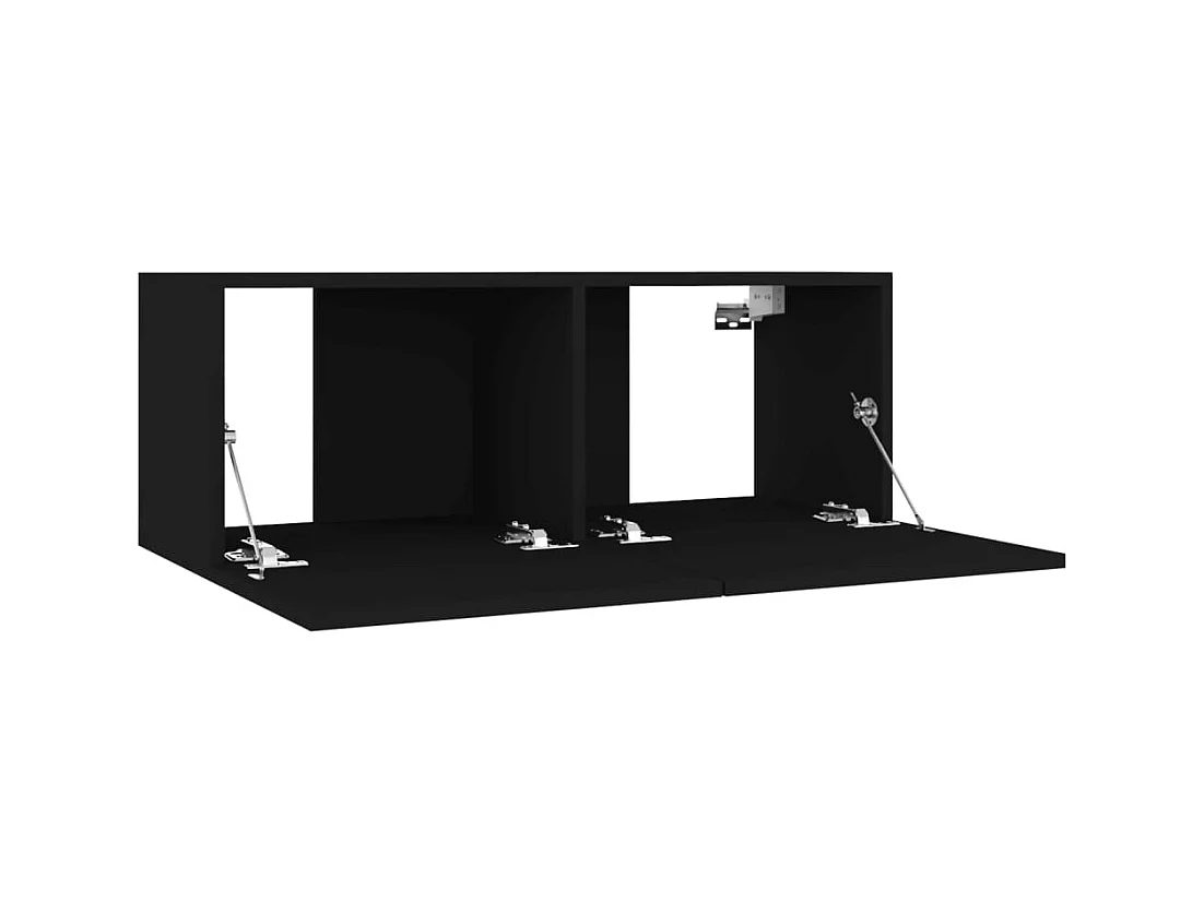 Daingean  Ensemble de meubles TV 3 pcs Noir Bois d'ingénierie