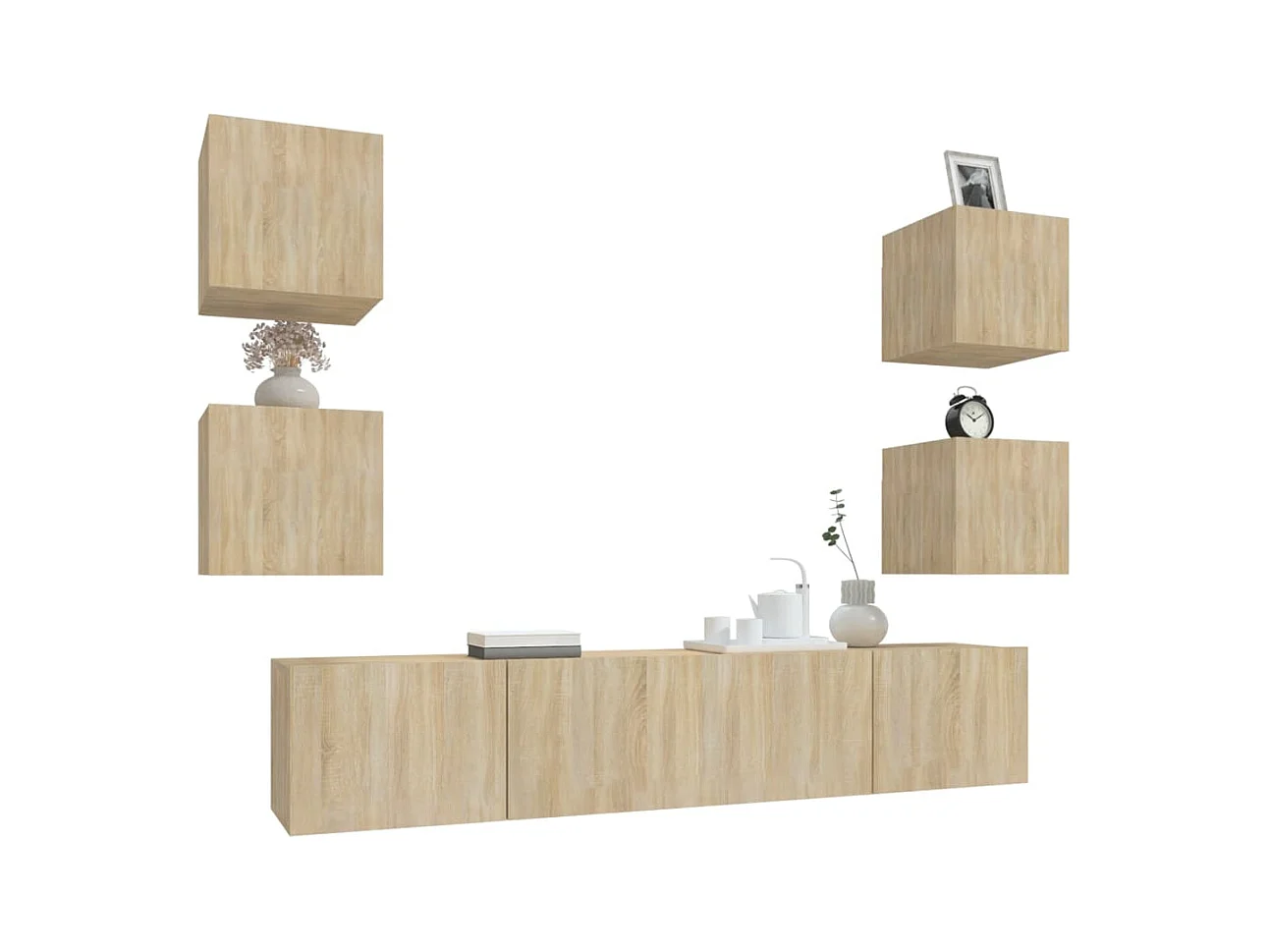 Azra  Ensemble de meubles TV 6 pcs Chêne sonoma Bois d'ingénierie