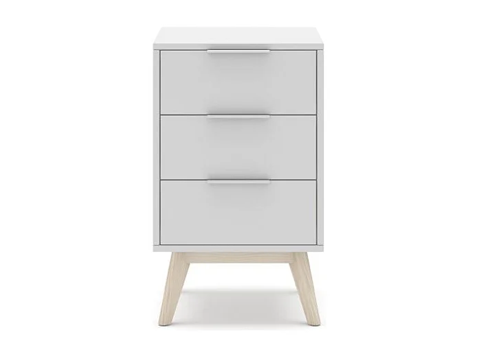Mesita de noche Numa 3 cajones Blanco - Oak Soft