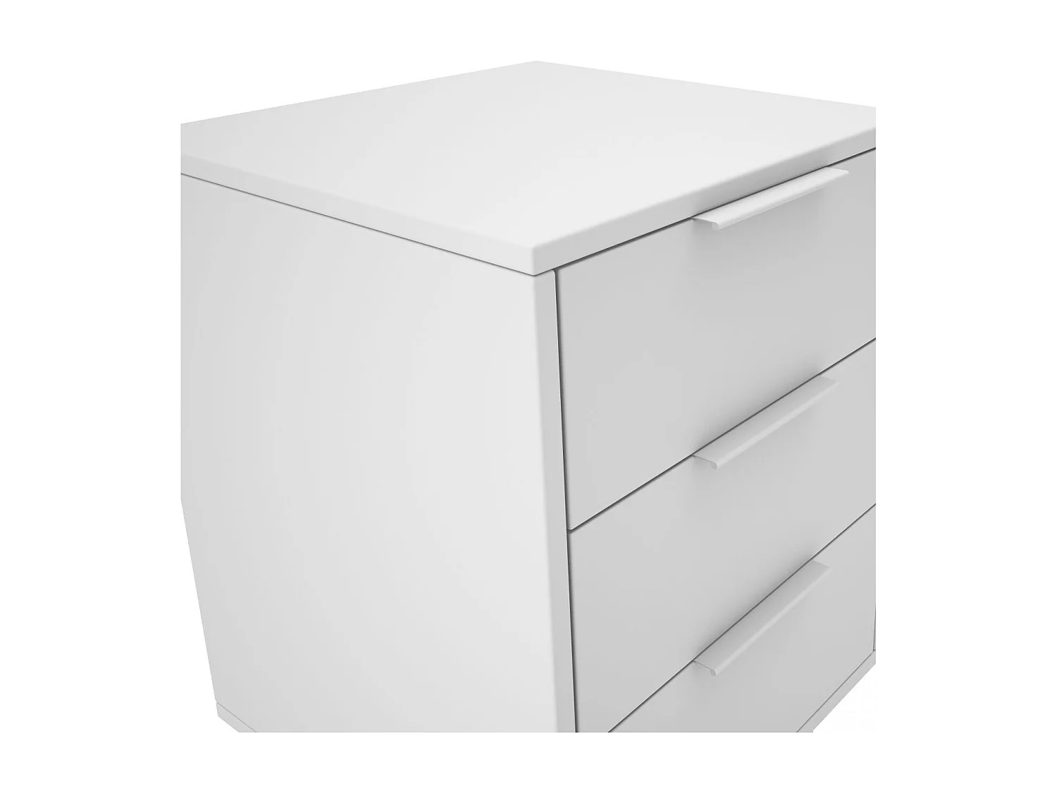 Mesita de noche Numa 3 cajones Blanco - Oak Soft