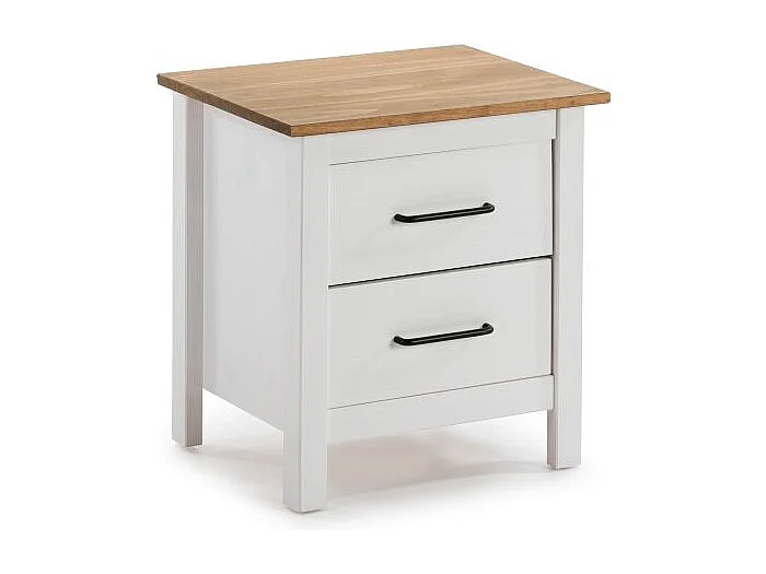 Mesita de noche Eira Blanco - Oak