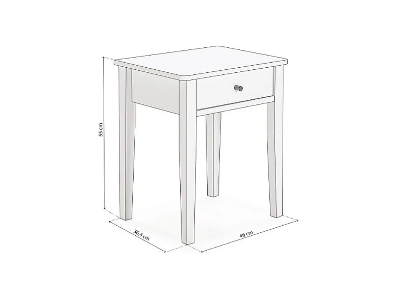 Mesita de noche Vika Blanco
