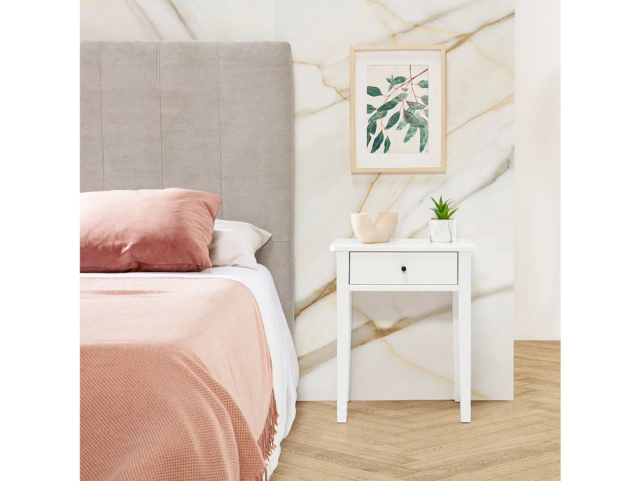 Mesita de noche Vika Blanco