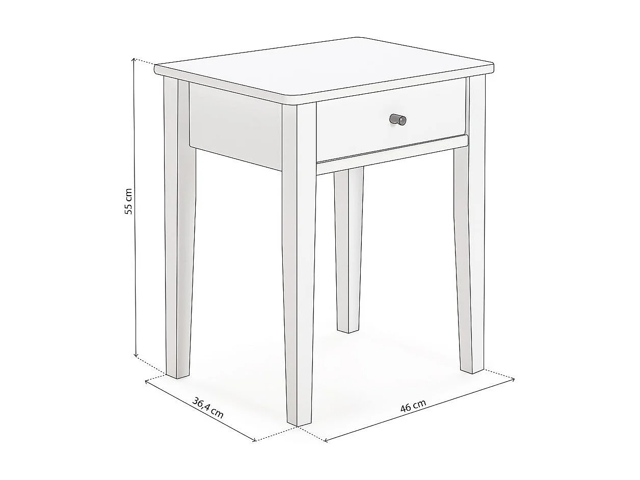 Mesita de noche Vika Blanco