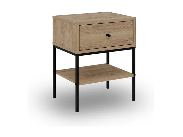 Mesita de noche Svala Roble Negro