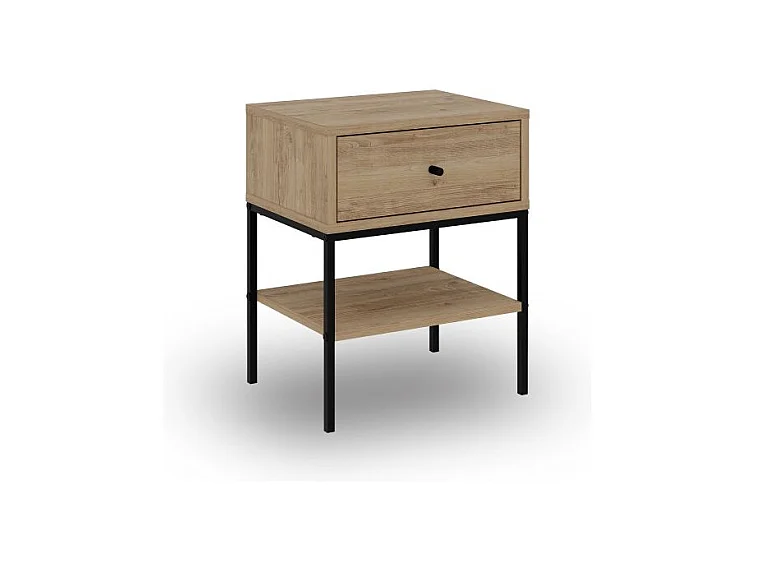Mesita de noche Svala Roble Negro