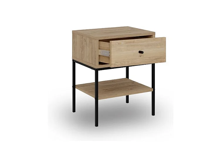 Mesita de noche Svala Roble Negro