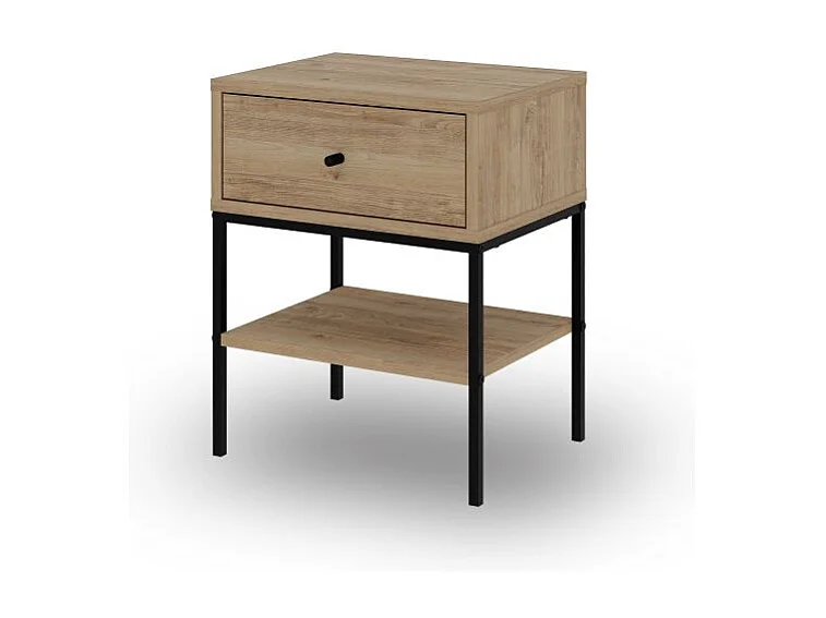 Mesita de noche Svala Roble Negro