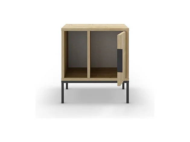 Mesita de noche Brik Roble Negro