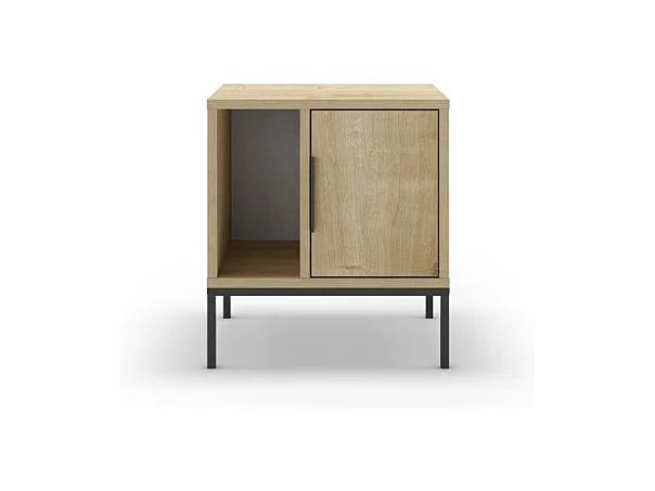 Mesita de noche Brik Roble Negro