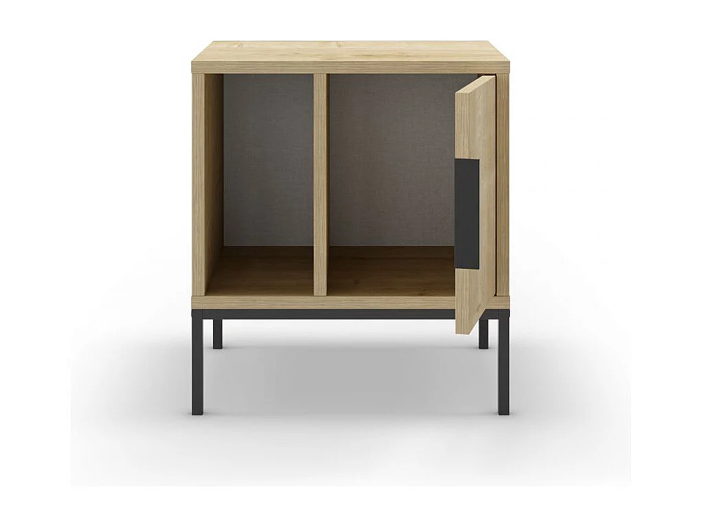 Mesita de noche Brik Roble Negro