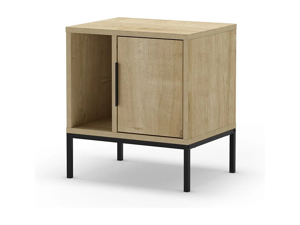 Mesita de noche Brik Roble Negro