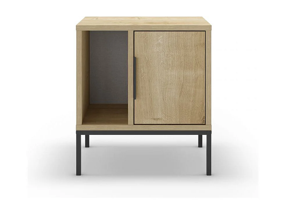 Mesita de noche Brik Roble Negro