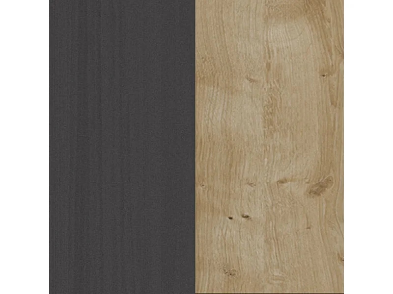 Mesita de noche Koivu Roble Negro