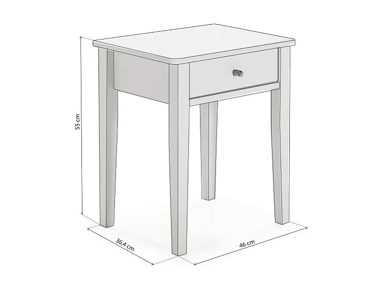 Mesita de noche Vika Gris Soft