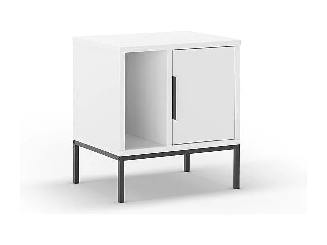 Mesita de noche Brik Blanco Negro