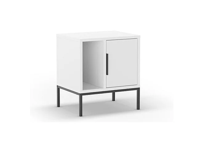 Mesita de noche Brik Blanco Negro