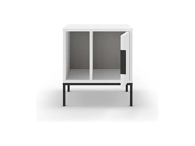 Mesita de noche Brik Blanco Negro