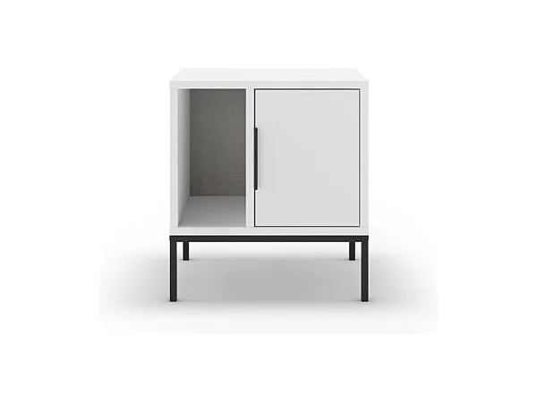 Mesita de noche Brik Blanco Negro