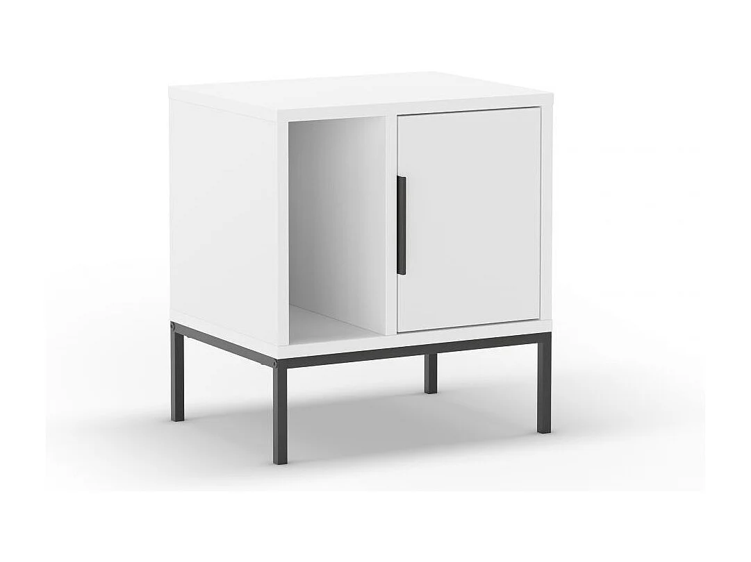 Mesita de noche Brik Blanco Negro