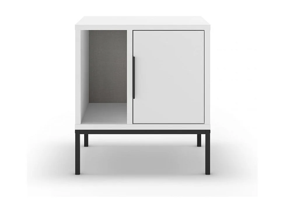 Mesita de noche Brik Blanco Negro