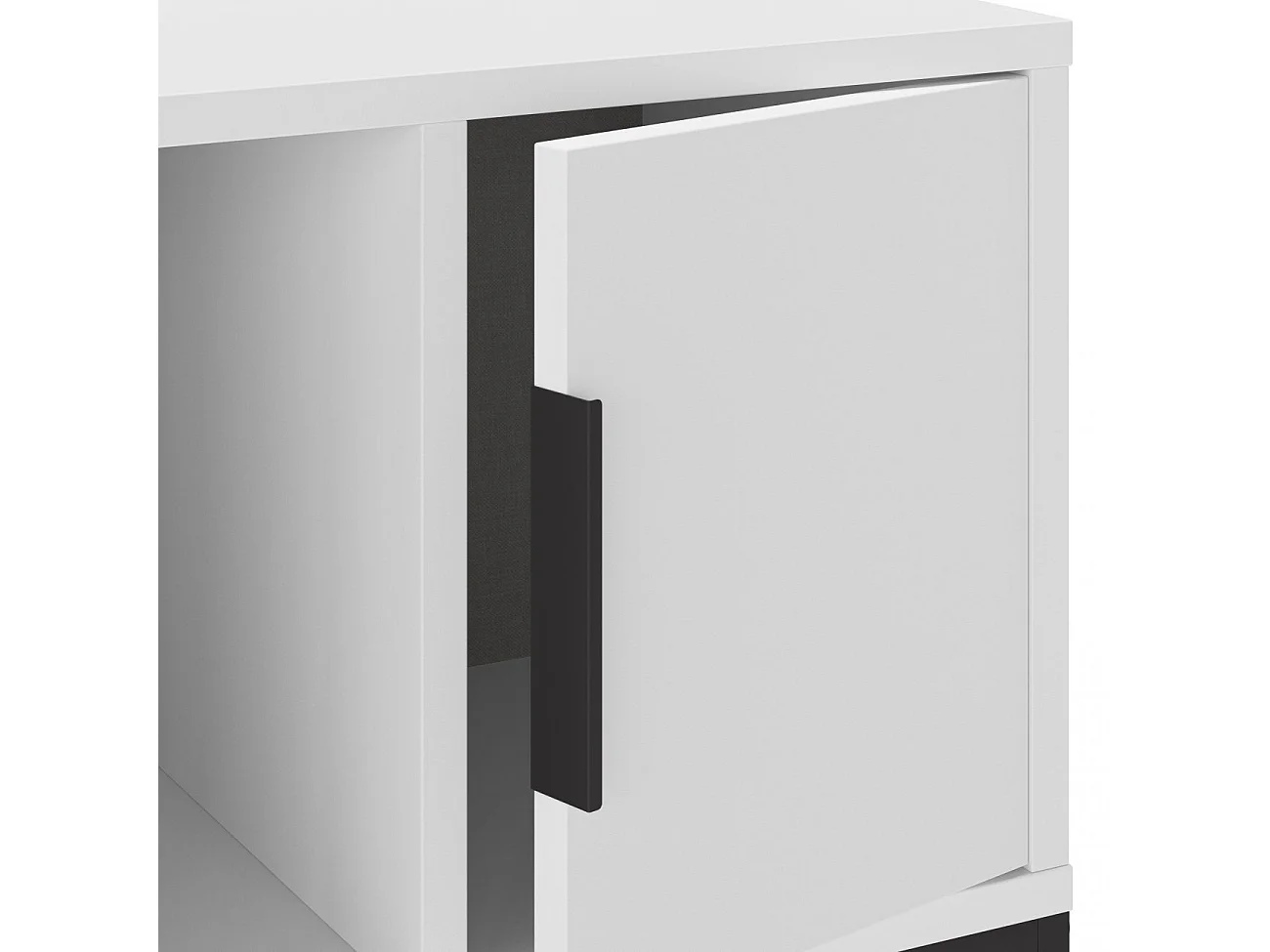 Mesita de noche Brik Blanco Negro