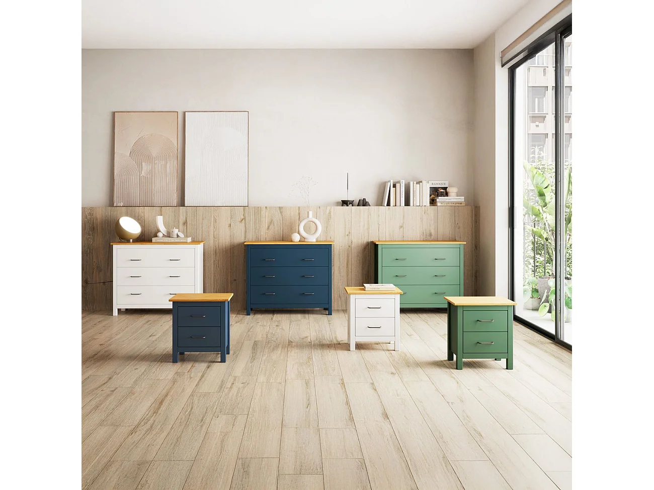 Cómoda Eira Blue Ocean - Oak