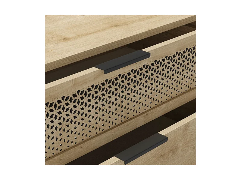 Cómoda Koivu 3 cajones Roble Negro