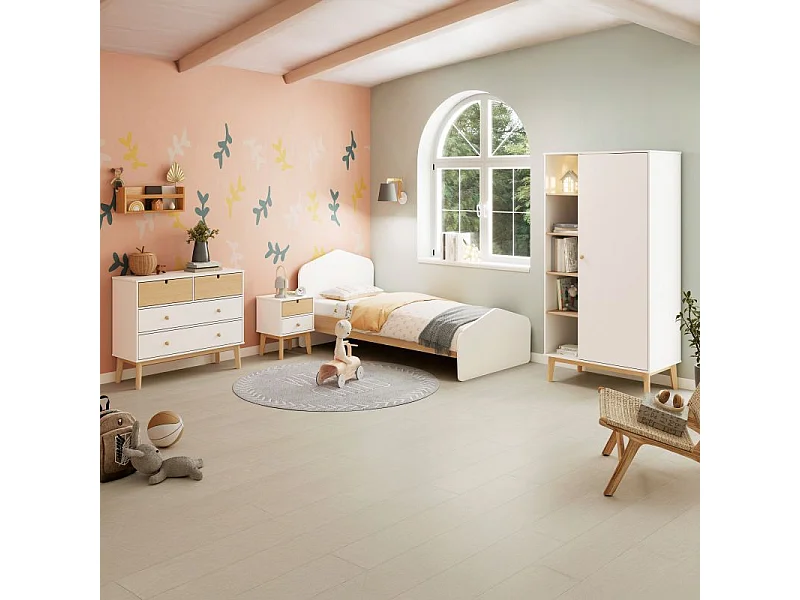 Cómoda Misty Cloud 4 cajones Blanco - Oak Soft