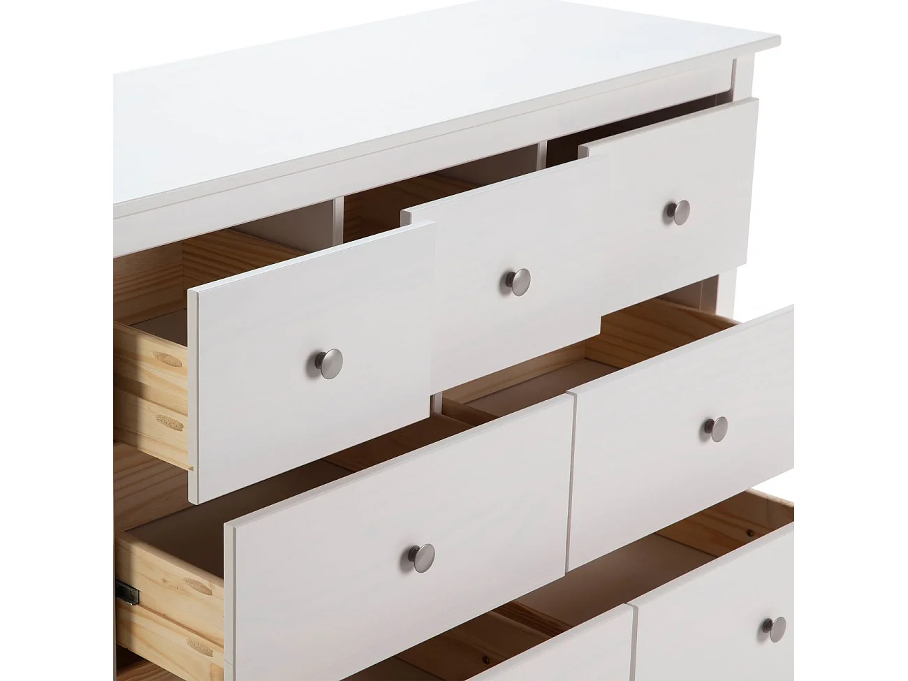 Cómoda de louro 7 gavetas Branco