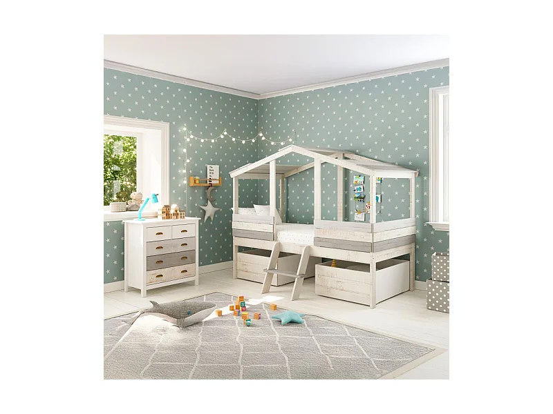 Cómoda Ocean 5 cajones Blanco - Vintage Colors