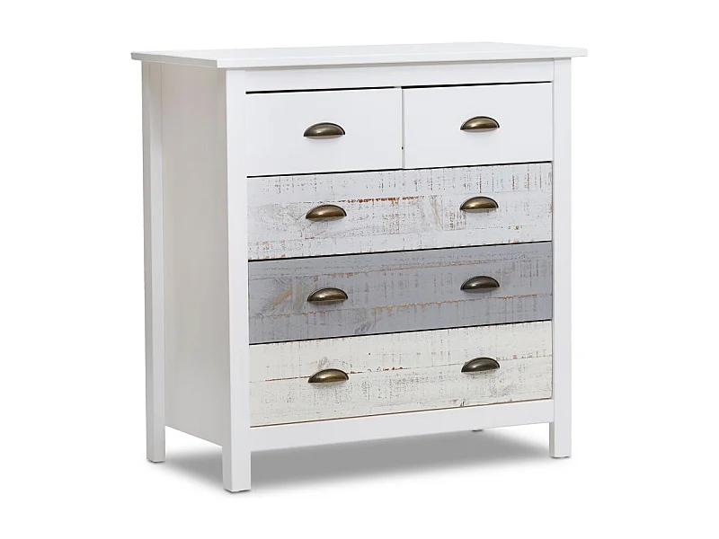 Cómoda Ocean 5 cajones Blanco - Vintage Color